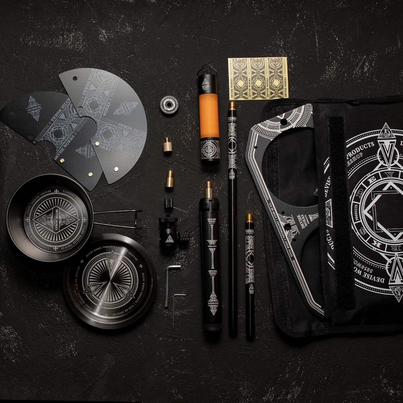 ブラックデザイン x デバイスワークスDXスタンド&ぶら下げバック黒