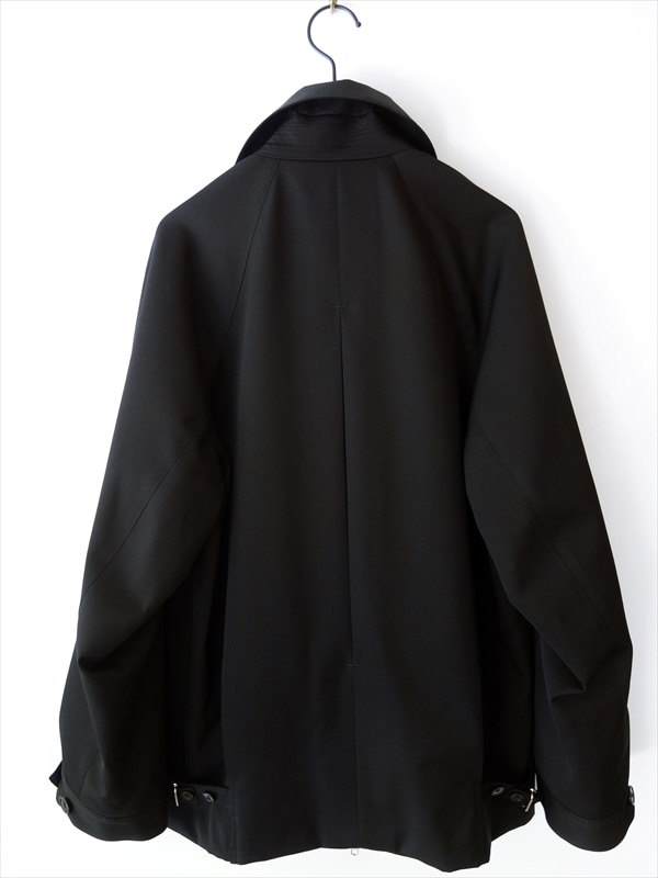 K.ITO ケー・イトウ/ ウールギャバジン ジップブルゾン/ ブラック