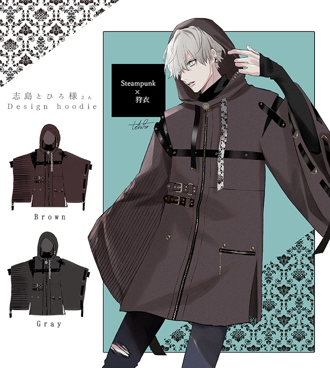 志島とひろさんコラボグッズ ：ユニセックス スチームパンク 狩衣