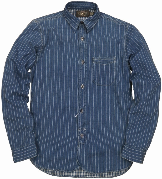 ダブルアールエル) RRL 本藍染め ダブルフェイス コットン ワバッシュ