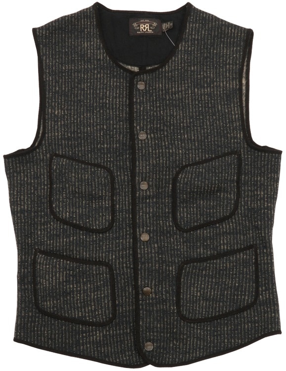 ダブルアールエル) RRL ブラウンズビーチ ベスト ブラック メンズ