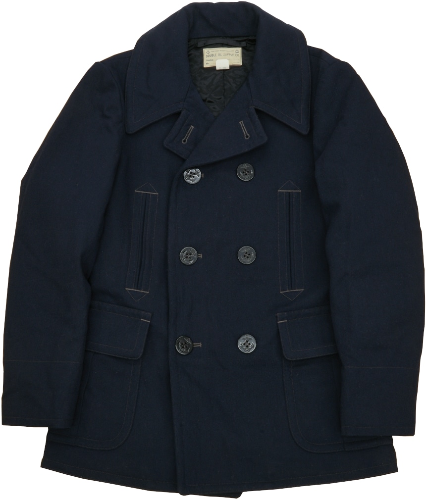 ダブルアールエル) RRL 日本製生地 Lawrence サージ ピーコート ダーク