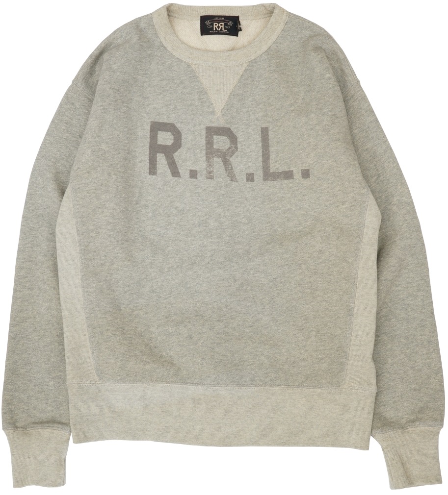 ダブルアールエル) RRL ロゴ フリース スウェット シャツ トレーナー