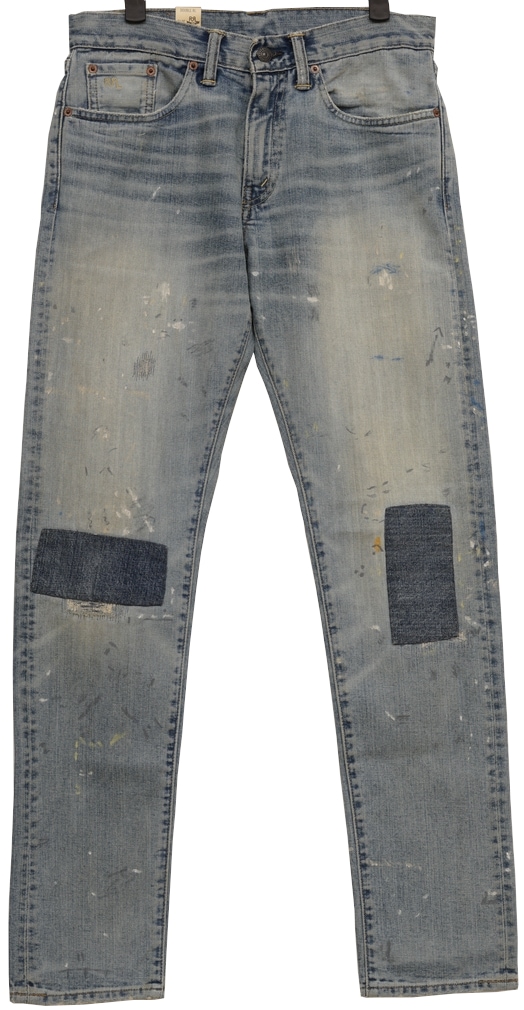 ダブルアールエル) RRL リペア & ペイント加工 スリムフィット パッチ