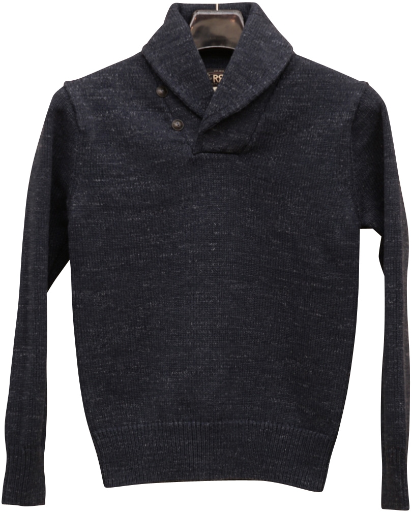 ダブルアールエル) RRL アメリカ製 コットン ショールカラー セーター