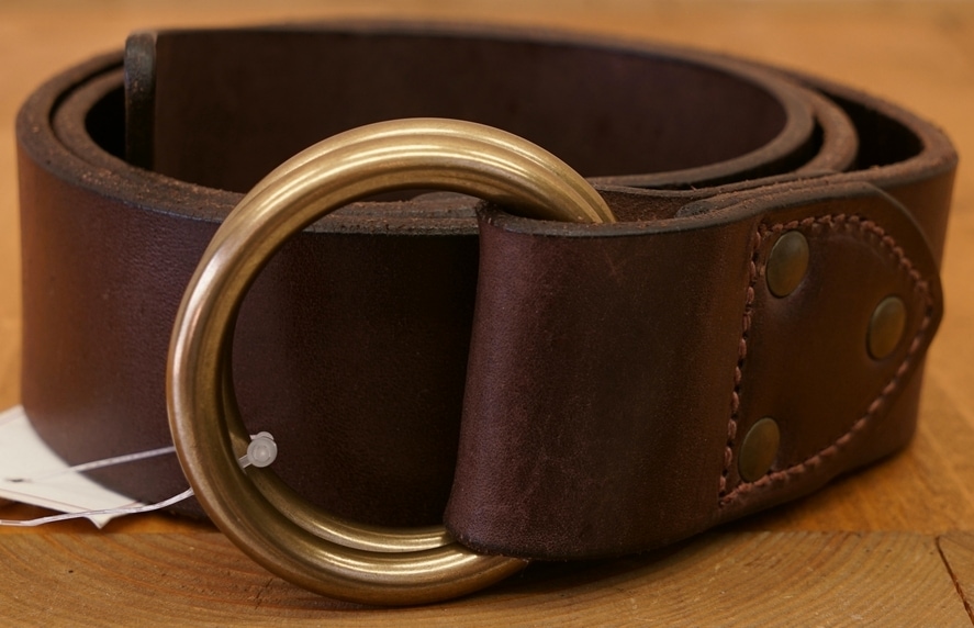 RRL ダブルアールエル エイジング加工 バックル レザーベルト 32