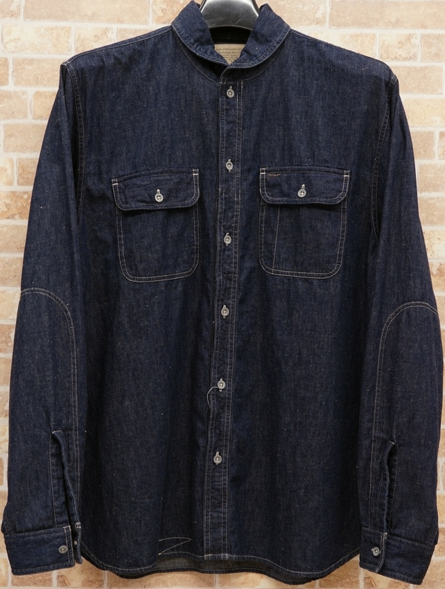 ダブルアールエル) RRL デニム ショールカラー ワークシャツ XL Denim