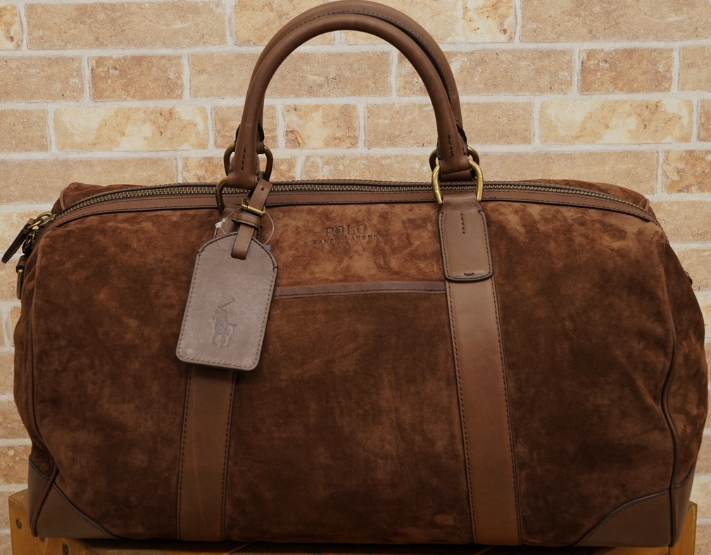 ラルフローレン) Ralph Lauren イタリアン スウェード ダッフルバッグ