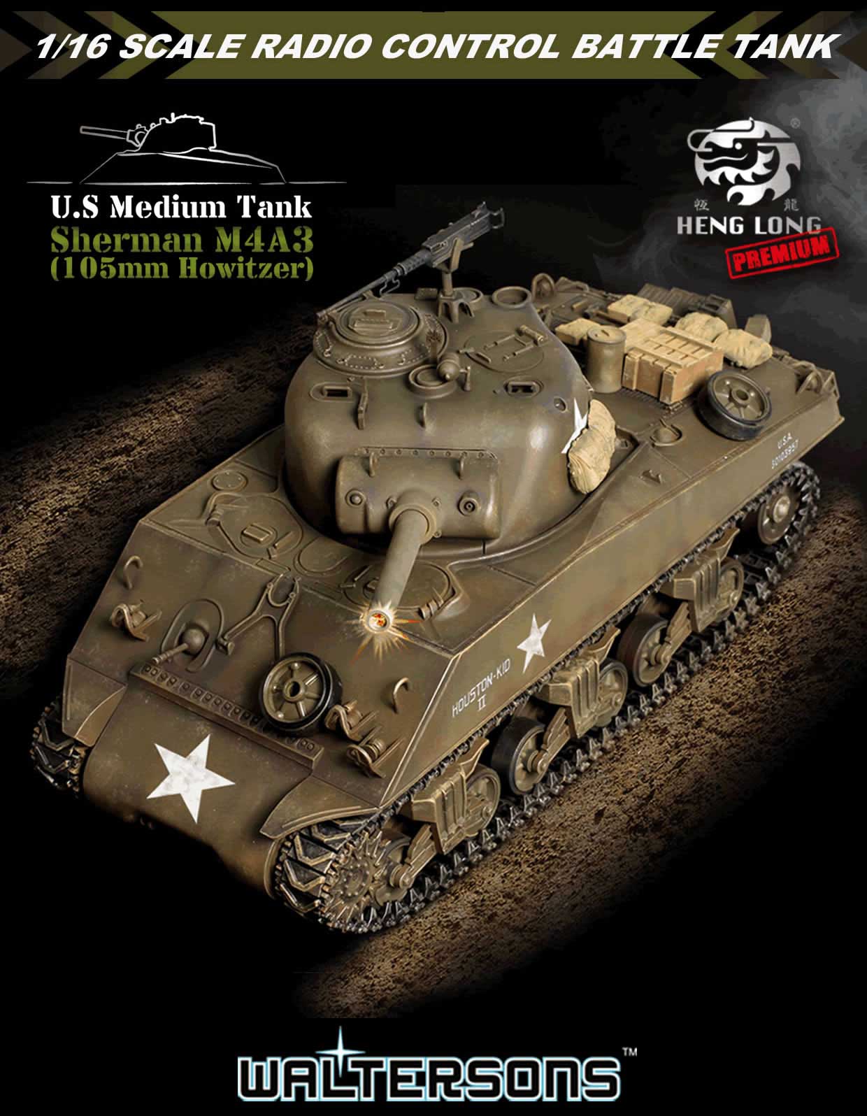 M4A3 SHERMAN 105 ラジコン戦車 1:16 ヘンロン 楽天市場】Heng Long