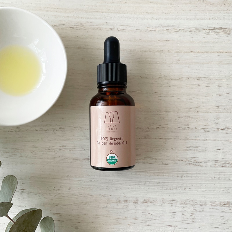 LALA HONEY オーガニック 100％ ゴールデン ホホバオイル 30ml