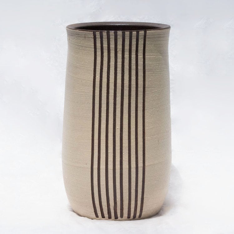 信楽焼 釉薬陶器製 高級傘立て（アンブレラスタンド）ベージュ