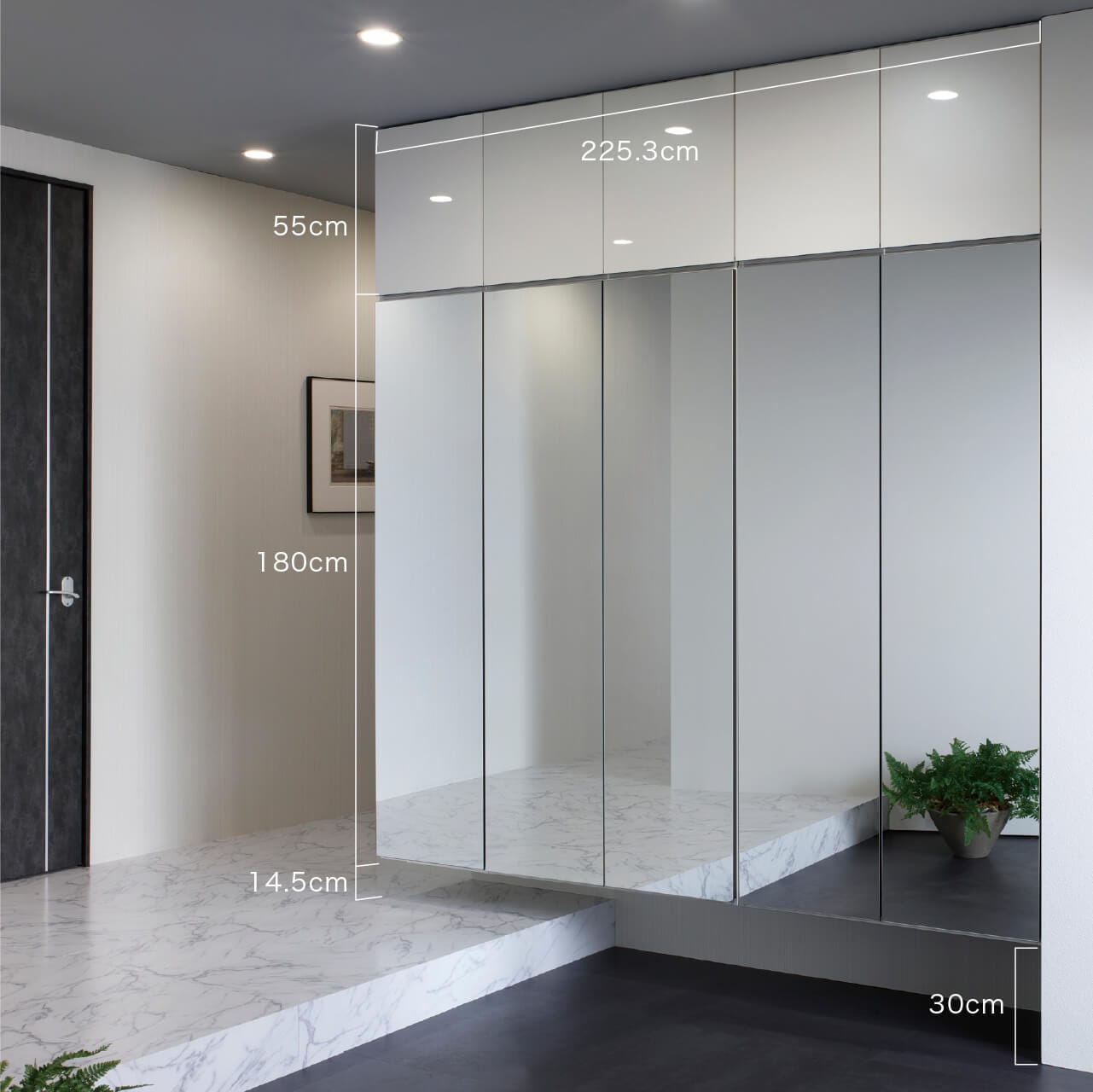 玄関収納 下駄箱 シューズボックス 靴収納 ミラー 吊戸棚 姿見 全身鏡