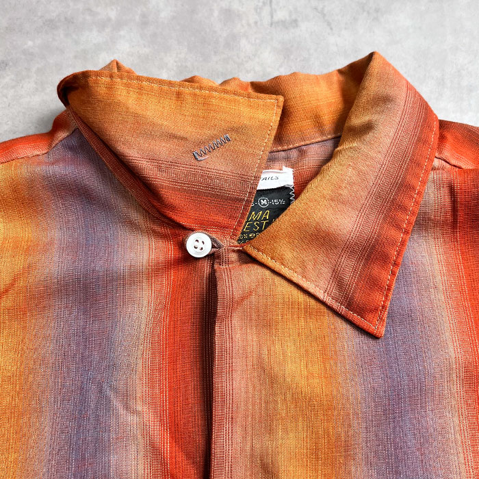 VINTAGE 70'S SEARS PERMA-PREST OPEN COLLAR LONG SLEEVE SHIRTS