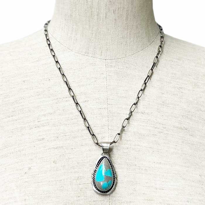 インディアンジュエリー ナバホ族 キングマンターコイズ ティア