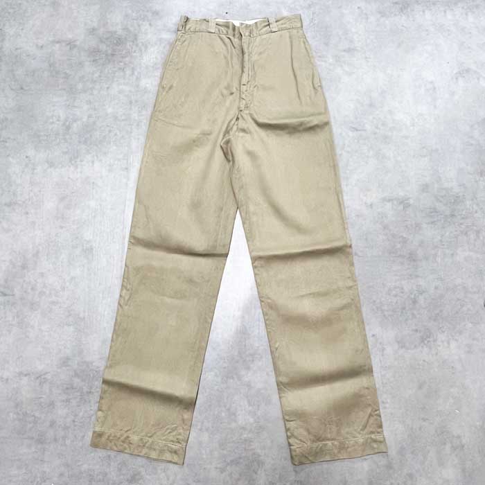 60's U.S ARMY ZIP CHINO TROUSERS W30/L34 60年代 アメリカ陸軍