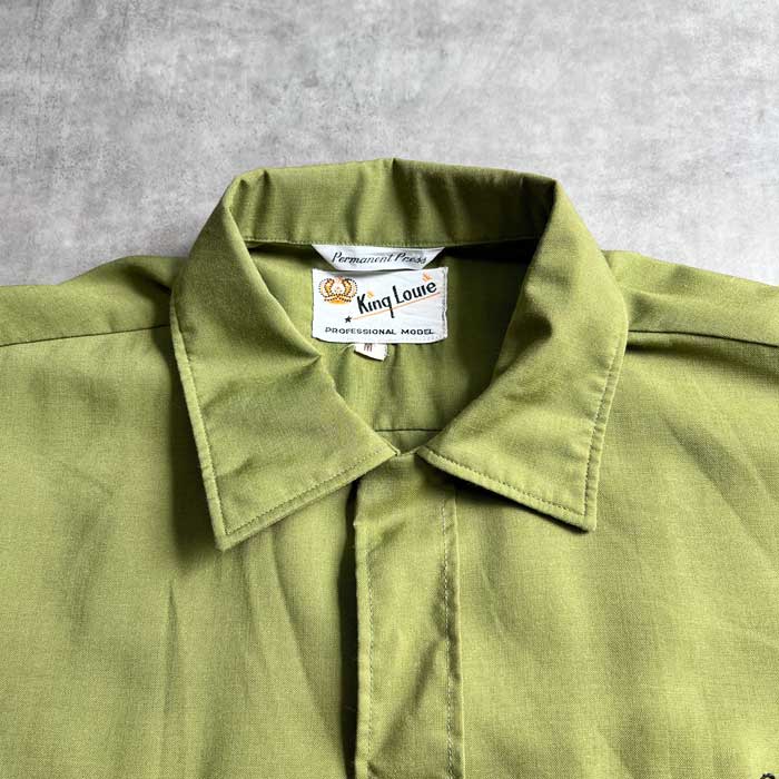 VINTAGE 60'S KING LOUIE BOWLING SHIRTS GREEN/M ヴィンテージ 60年代