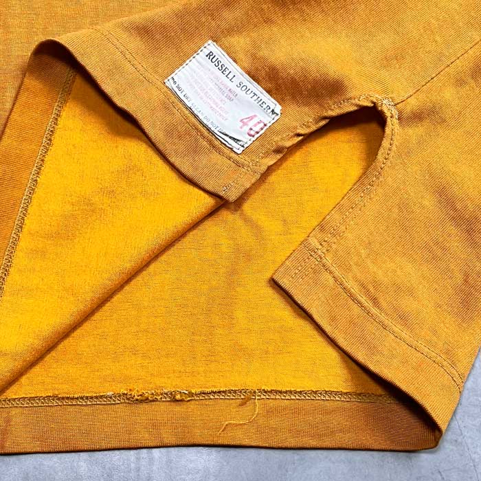 VINTAGE 60'S RUSSELL SOUTHERN FOOTBALL T-SHIRTS MUSTARD/40