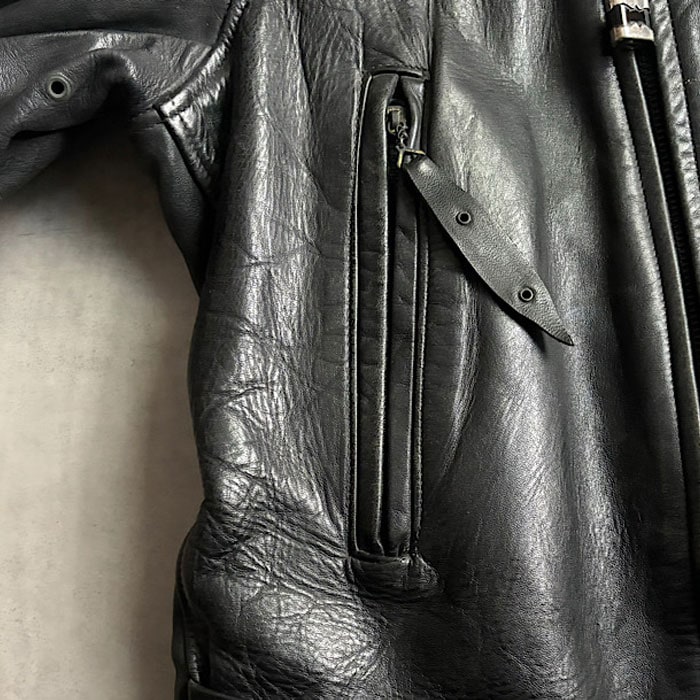 VINTAGE 40-50's HERCULES D-POCKET Horsehide Motor Cycle JACKET 40