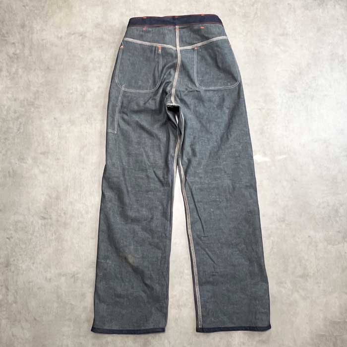 50'S STRONG RELIABLE Denim Painter Pants Dead Stock W33/L32 Made