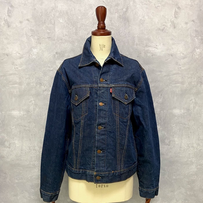 70年代 リーバイス ブランケット付き ジージャン ビッグE 濃紺