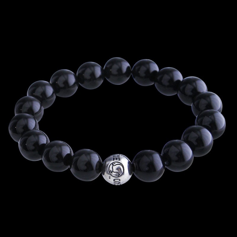 ロンワンズ ロゴ ビード シャイニーオニキス (10mm) ブレスレット