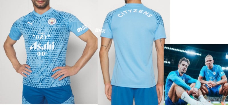 世界市場独占！23/24 マンチェスターシティ・オフィシャル選手同様の胸