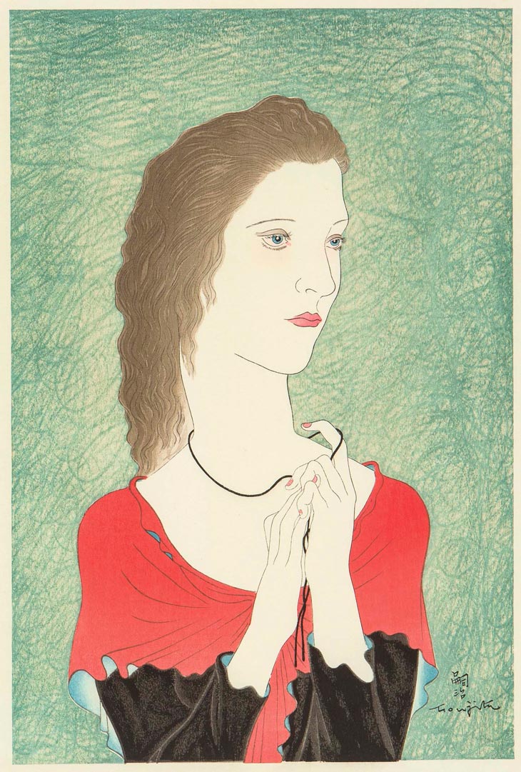 藤田嗣治 「或る女（赤いショールの女）」 | | アトリエ・ブランカ