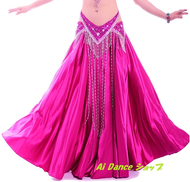 新着 ベリーダンス 衣装 ステージ 衣装 サテン ロングスカート