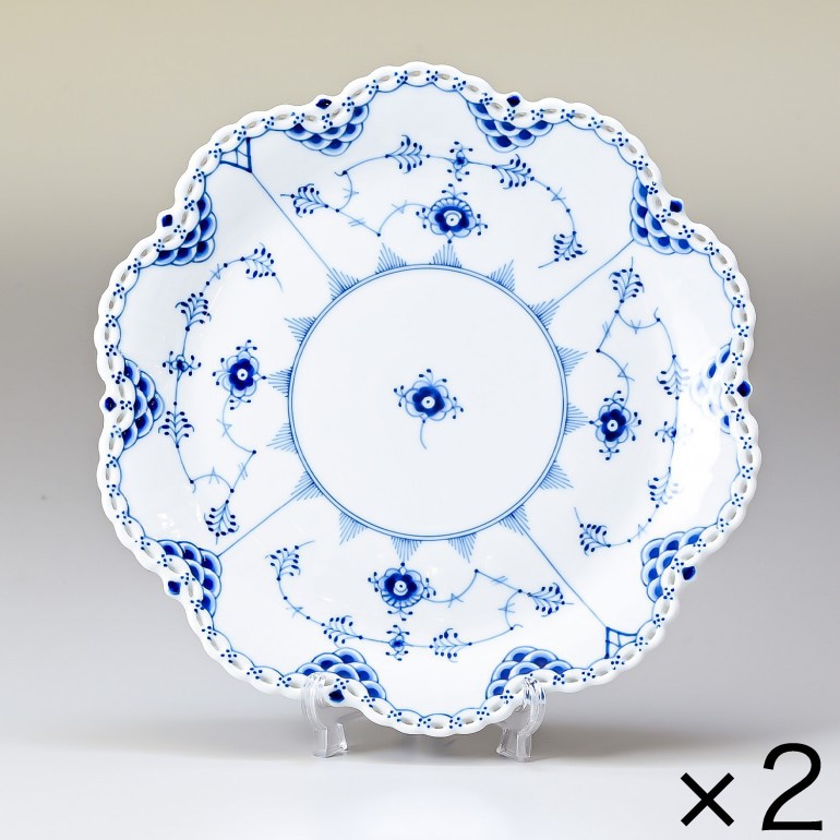 2個セット ロイヤルコペンハーゲン ブルーフルーテッド フルレース