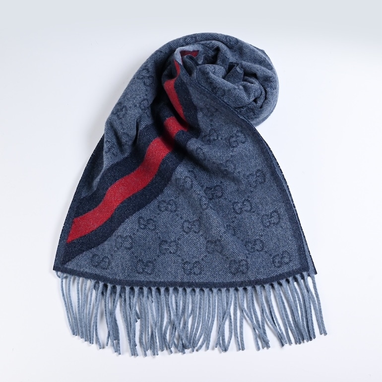 グッチ GUCCI マフラー メンズ レディース 男女兼用 GG柄 ウェビング