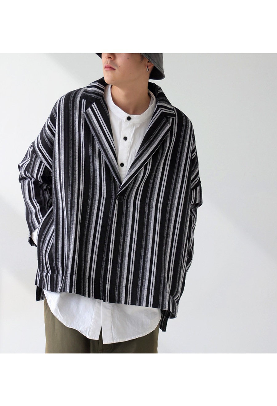 ストライプ柄ジャケット ジャケット メンズ 送料無料・メール便不可