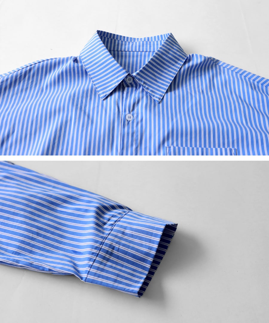 シャツ ストライプ柄 メンズ 長袖 トップス 送料無料・(50)メール便可