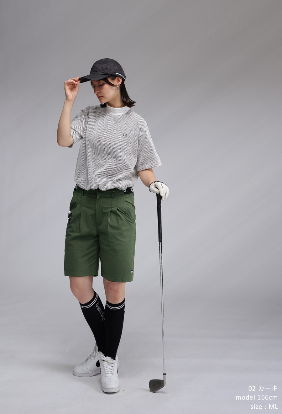 ロゴ入り 機能性ハーフパンツ レディース ゴルフ 送料無料・(100