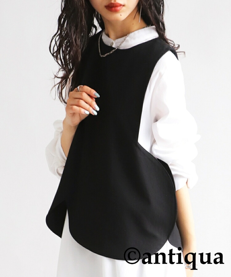 ベスト レディース トップス ノースリーブ 無地 変形・再入荷 (80