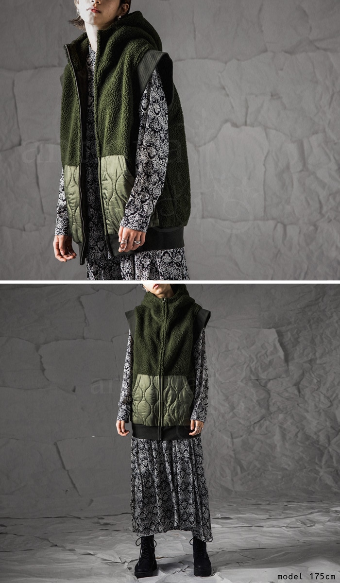 フード付き ボアベスト ベスト レディース アウター 送料無料・再販