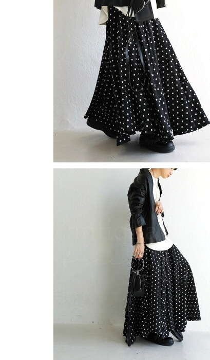 ドット柄 フレアスカート スカート レディース 柄 送料無料・再再販