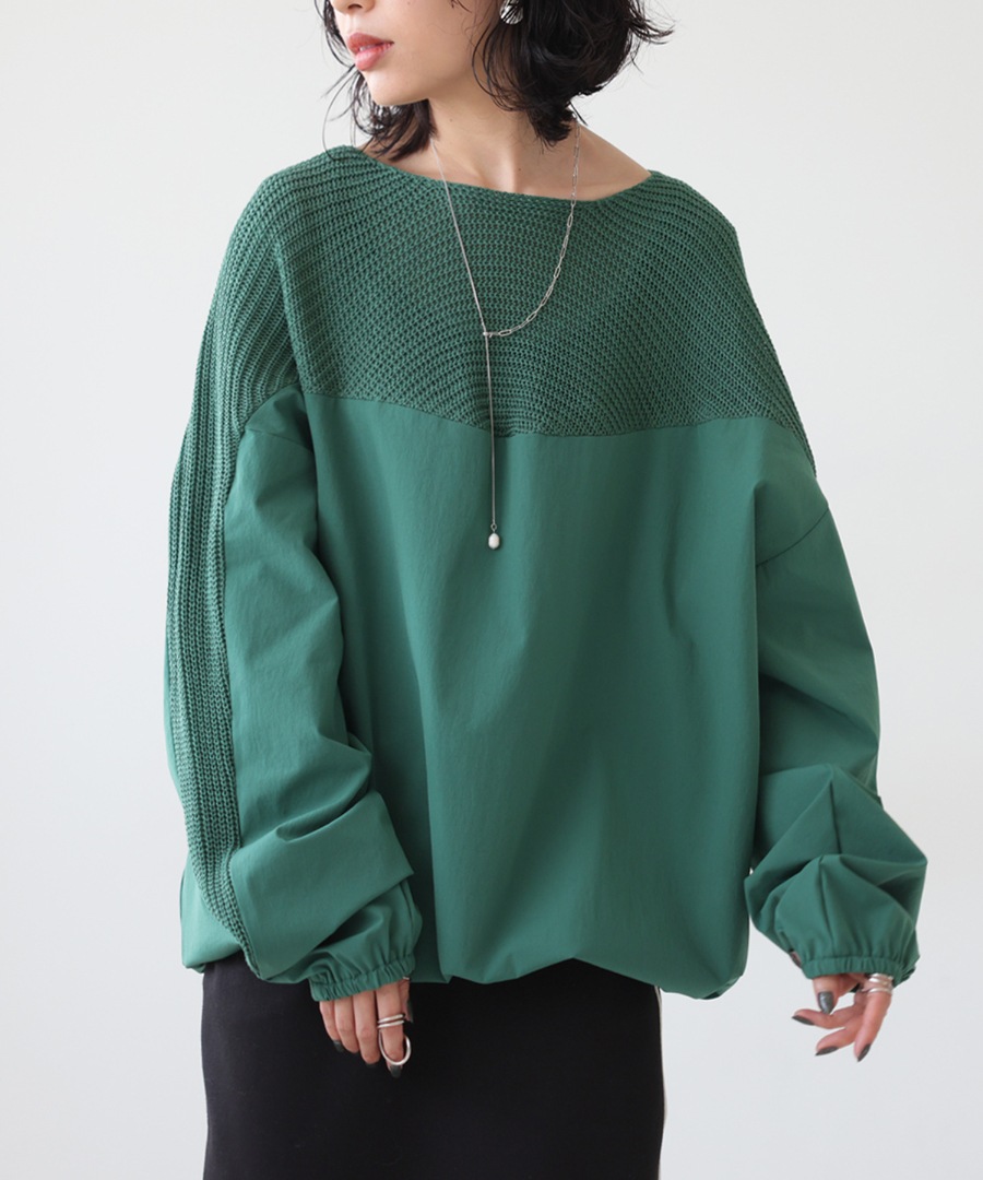 ドッキングサマーニット ニット レディース トップス 長袖・再販。(100