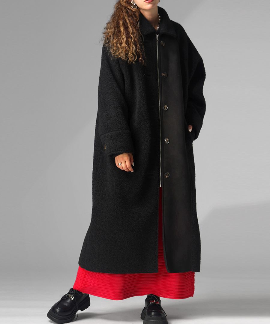 冬本命◎極暖】relume ボアムートンコート LL 高級感あり 美品 冬本命