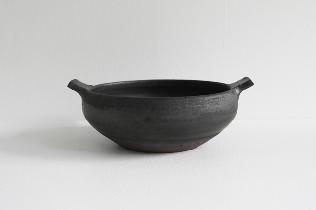 清岡幸道 耐熱黒釉グラタンボウル 小
