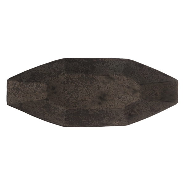 安福由美子 錆八角皿 大