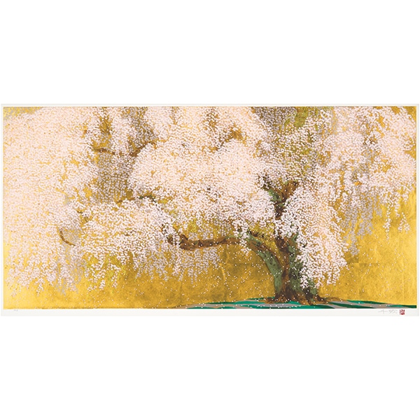 中島千波 「醍醐寺三宝院枝垂櫻吹雪」＜額＞｜エンディショップ【公式