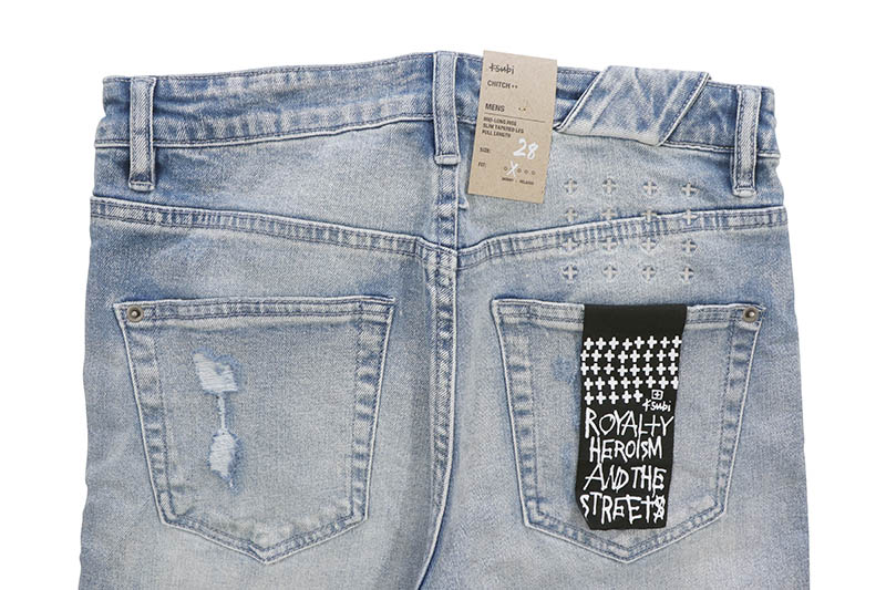 KSUBI GEE GEE SNITCH TRASHED ダメージ加工デニム KSUBI】ダメージ