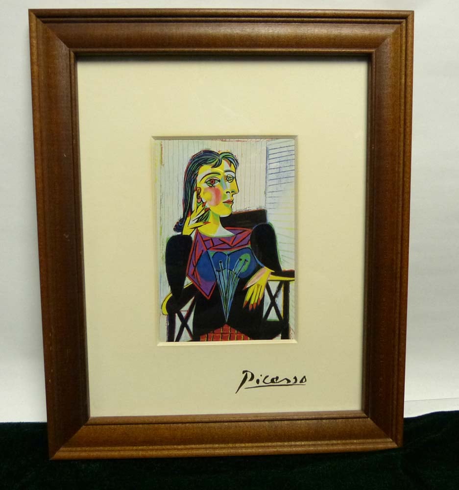 パブロ・ピカソ 「ドラ・マールの肖像」 ポストカード入り木製額縁