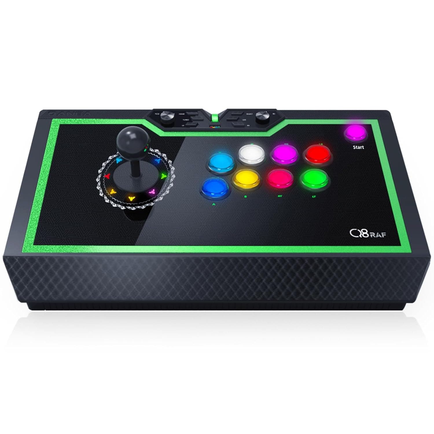 LED静音レバー&ボタン】 Qanba Q8 Silent Arcade Joystick クァンバ Q8