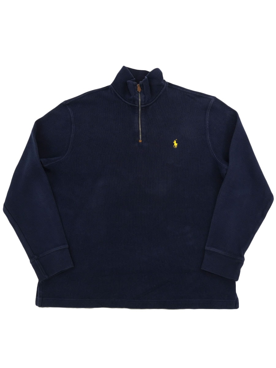 ラルフローレン ハーフジップ ドライバーズニット 100%コットン 表記(L
