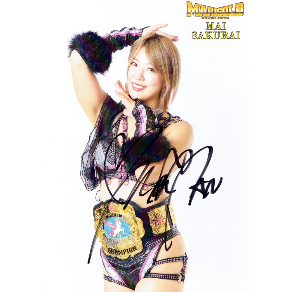 桜井麻衣 #8 コスチューム ベルト マリーゴールド ポートレート 直筆