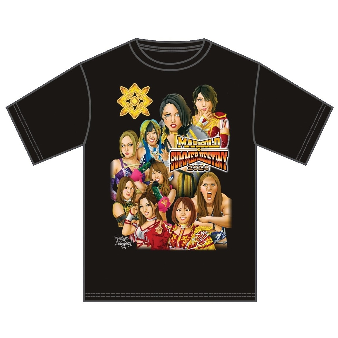 マリーゴールド 両国大会記念 イラスト Tシャツ (M/XXL) | すべての