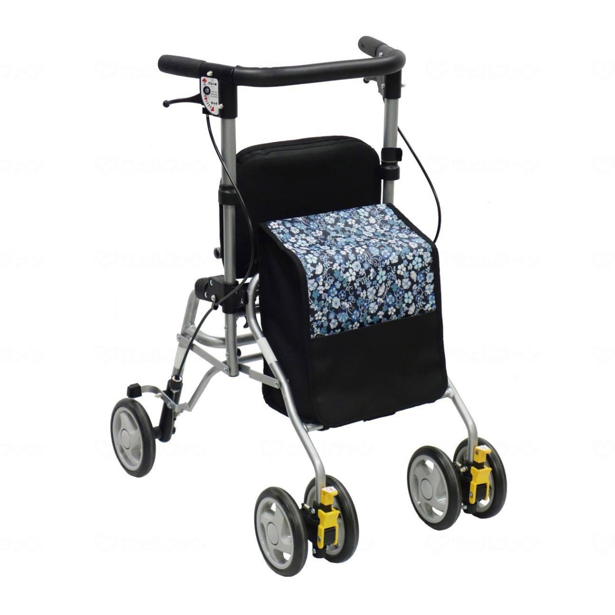 シンフォニー SPスリム 花柄紺 ｜ シルバーカー・歩行器,歩行器・歩行