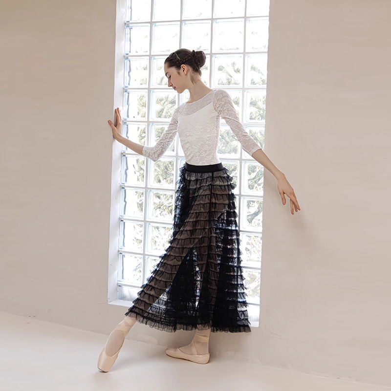 リアライズ ストレッチ レース ロングスリーブレオタード リアライズ