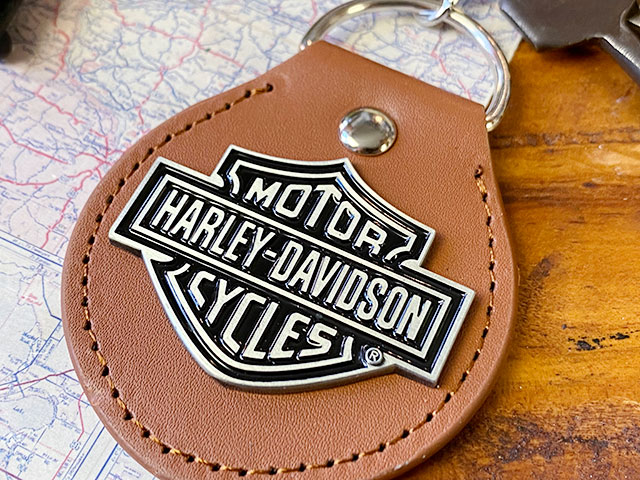 ハーレーダビッドソン オフィシャル キーホルダー （B&Sブラウンレザー